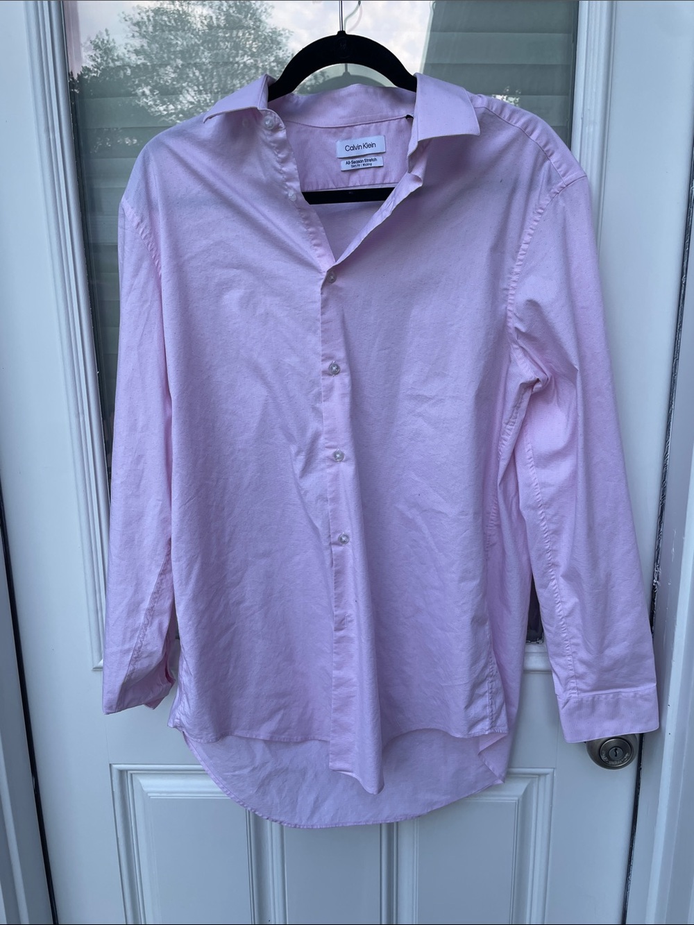 Calvin Klein Light Pink Long-Sleeve Dress Shirt